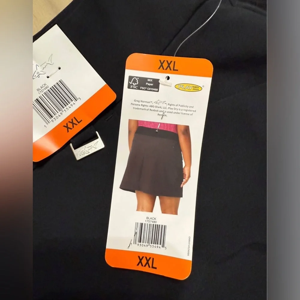 Greg Norman Women's Golf Tennis Skirt Skort Black Size XXL and M ⭐NEW⭐ - Picture 2 of 5